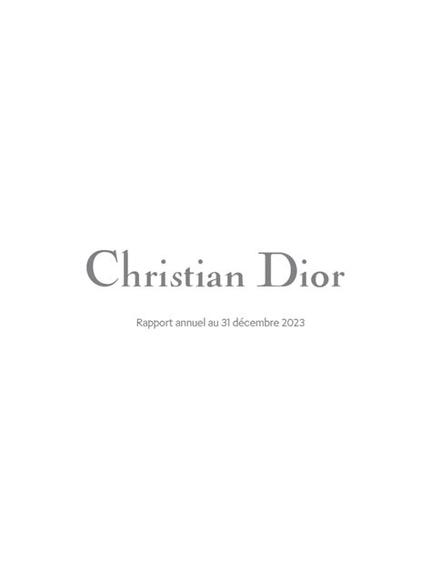 christian dior financial report|christian dior annual report 2023.